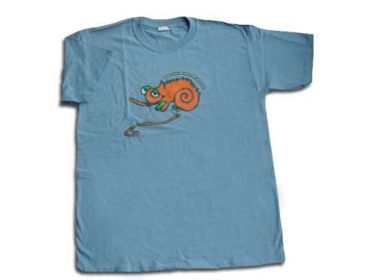 Blue lizard African cotton shortsleeved T-shirt
