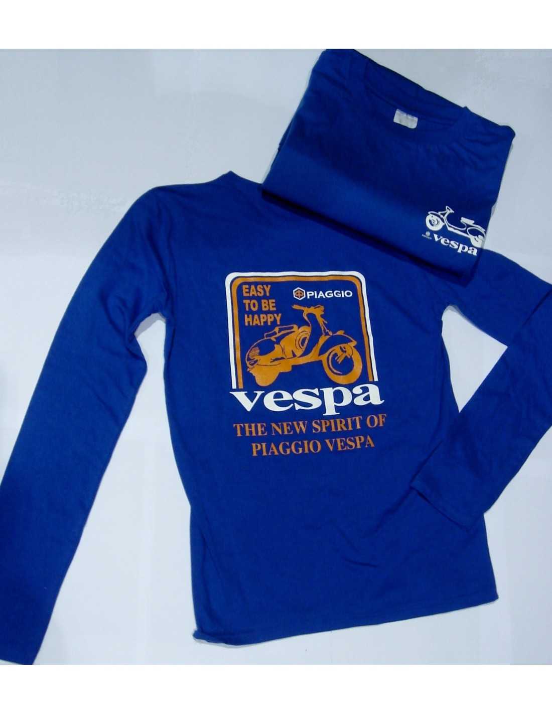 TUCUMAN AVENTURA Camisetas Vespa Chico Azul Manga Larga 