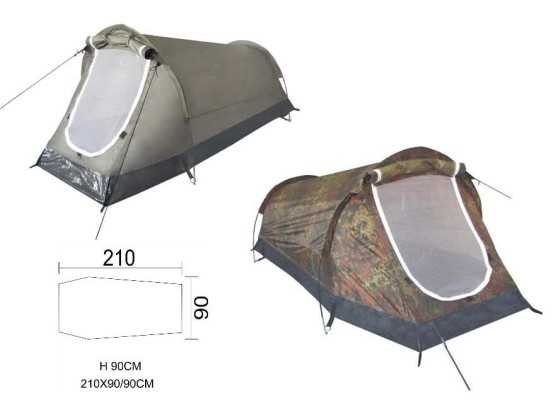 Tente de camping tunnel camouflage