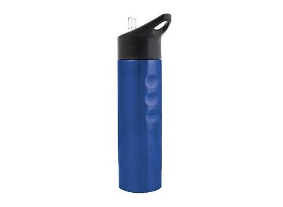Sport bottle with built-in straw