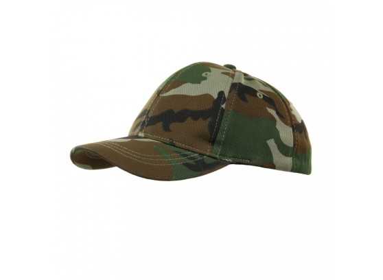 Camouflage cap skull shield embroidered